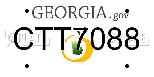 CTT7088 Georgia License Plate