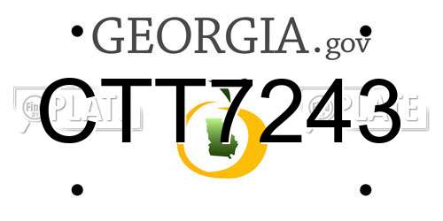 CTT7243 Georgia License Plate