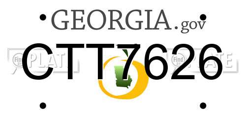 CTT7626 Georgia License Plate