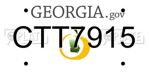 CTT7915 Georgia License Plate