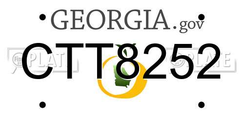 CTT8252 Georgia License Plate