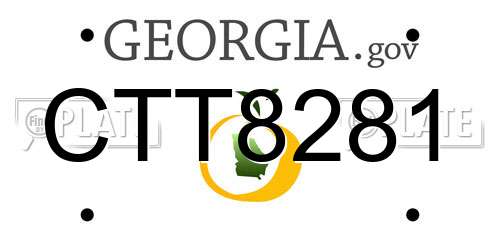 CTT8281 Georgia License Plate