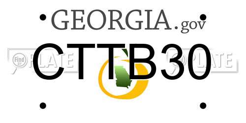 CTTB30 Georgia License Plate