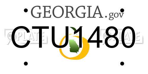 CTU1480 Georgia License Plate