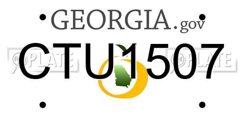 CTU1507 Georgia License Plate