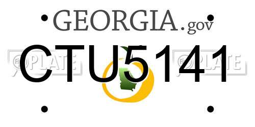 CTU5141 Georgia License Plate
