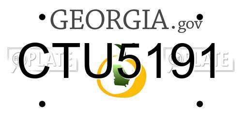 CTU5191 Georgia License Plate
