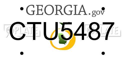 CTU5487 Georgia License Plate