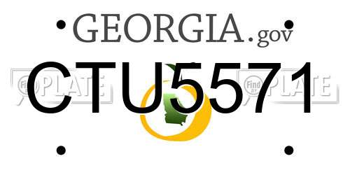 CTU5571 Georgia License Plate