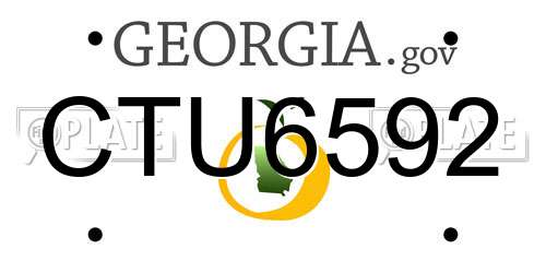 CTU6592 Georgia License Plate