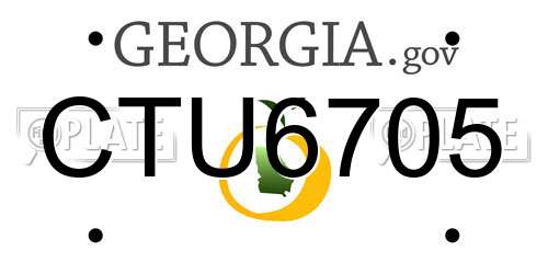 CTU6705 Georgia License Plate