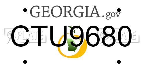 CTU9680 Georgia License Plate