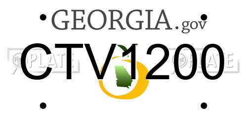 CTV1200 Georgia License Plate