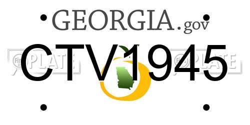 CTV1945 Georgia License Plate