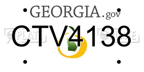 CTV4138 Georgia License Plate