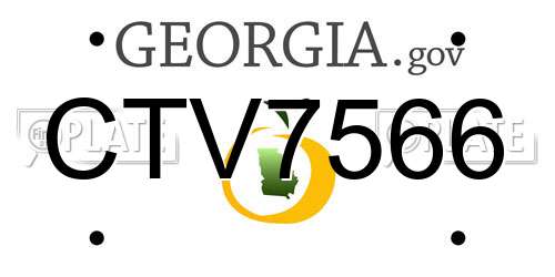 CTV7566 Georgia License Plate