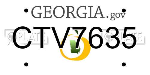 CTV7635 Georgia License Plate