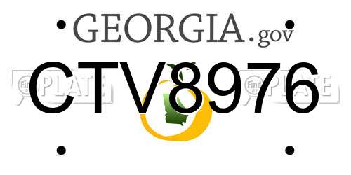 CTV8976 Georgia License Plate