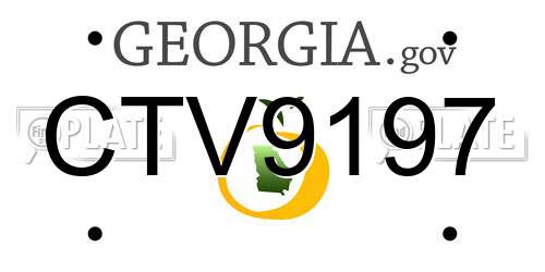 CTV9197 Georgia License Plate
