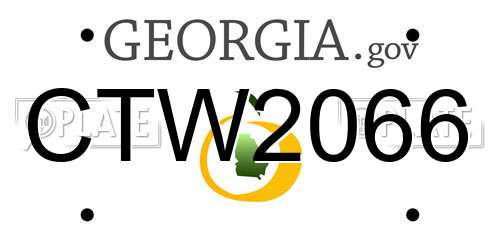 CTW2066 Georgia License Plate