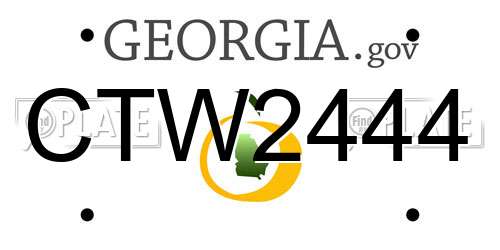 CTW2444 Georgia License Plate