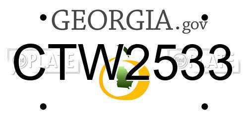CTW2533 Georgia License Plate
