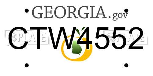 CTW4552 Georgia License Plate