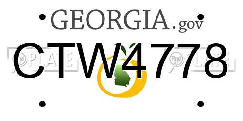 CTW4778 Georgia License Plate