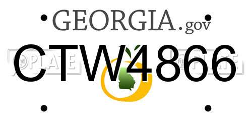 CTW4866 Georgia License Plate