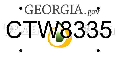 CTW8335 Georgia License Plate