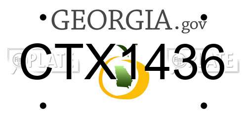 CTX1436 Georgia License Plate