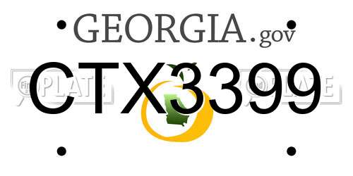 CTX3399 Georgia License Plate