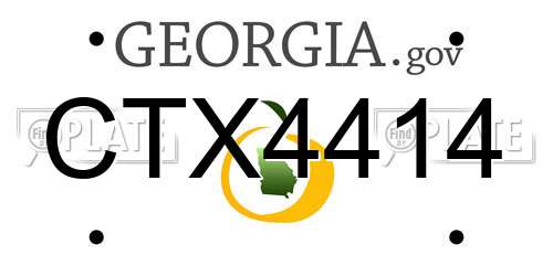 CTX4414 Georgia License Plate