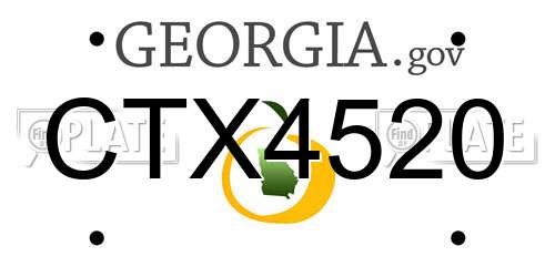 CTX4520 Georgia License Plate