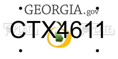 CTX4611 Georgia License Plate
