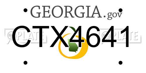 CTX4641 Georgia License Plate