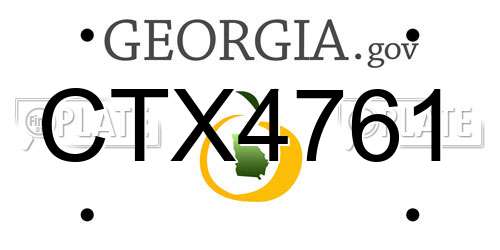 CTX4761 Georgia License Plate