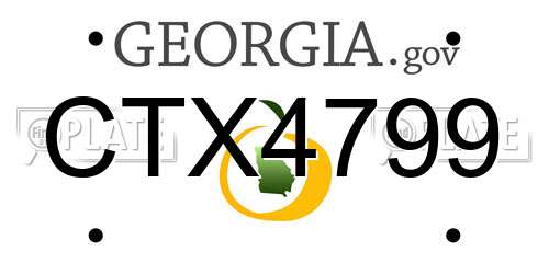 CTX4799 Georgia License Plate