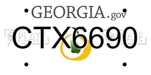 CTX6690 Georgia License Plate