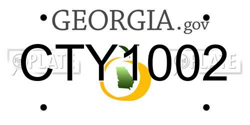 CTY1002 Georgia License Plate