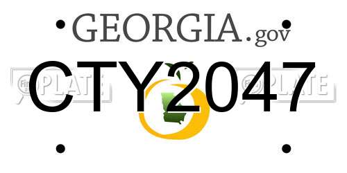 CTY2047 Georgia License Plate