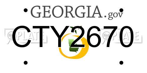 CTY2670 Georgia License Plate