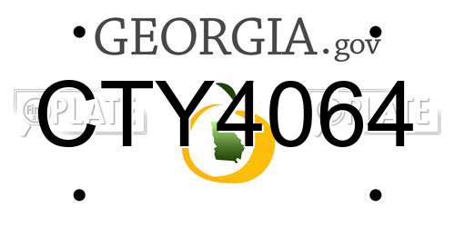 CTY4064 Georgia License Plate
