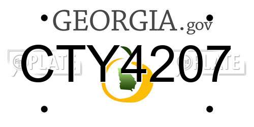 CTY4207 Georgia License Plate