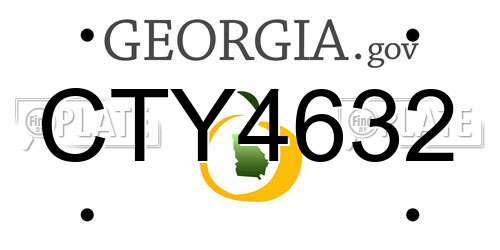 CTY4632 Georgia License Plate
