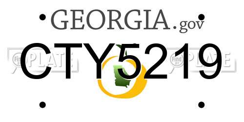 CTY5219 Georgia License Plate