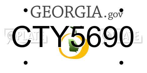 CTY5690 Georgia License Plate