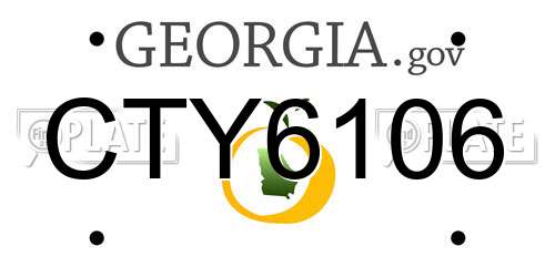 CTY6106 Georgia License Plate
