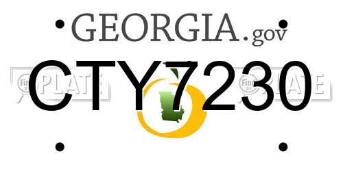 CTY7230 Georgia License Plate