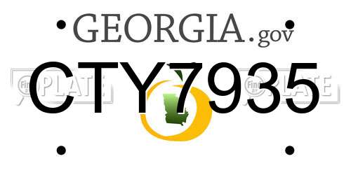 CTY7935 Georgia License Plate